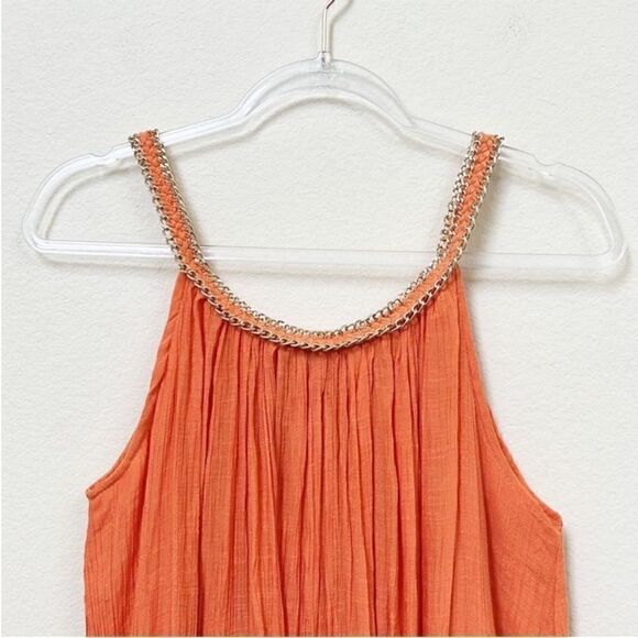 Kaktus Metal Chain Neckline A Line Halter Dress - Picture 6 of 10